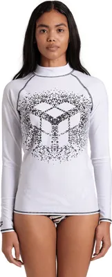 Produktbild von Women\'S Arena Rash Vest L/S Graphic White-Black White-Black L