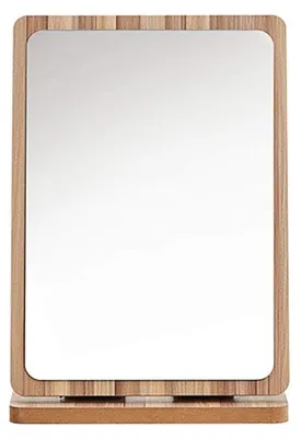 Produktbild von Holz Make-up Spiegel mit Trageständer