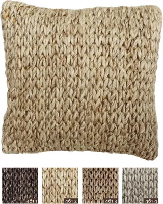 Produktbild von Heitmann Felle Kissenhülle in Strickoptik Grau, Größe ca. 45 x 45 cm handgefertigt, 70 % Wollanteil mit Reißverschluss 4614