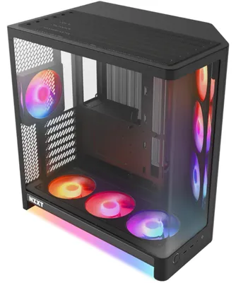 Produktbild von NZXT H6 RGB+ 2026 Mid-Tower Airflow Gaming Gehäuse Schwarz Glasfenster - Midi/Minitower - ATX