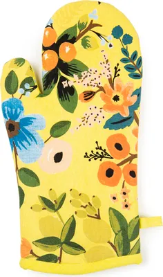 Immagine prodotto di Guanto da forno Excelsa Fiori Frida in cotone 32x18 cm colorati