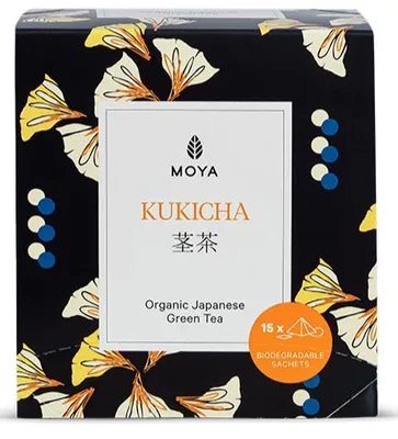 HERBATA ZIELONA KUKICHA JAPOŃSKA BIO (15 x 1,5 g) 22,5 g - MOYA MATCHA