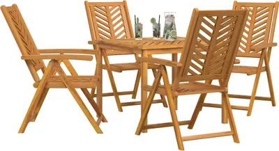 Produktbild von vidaXL Garten Essgruppe 5 pcs Braun Massivholz Akazie