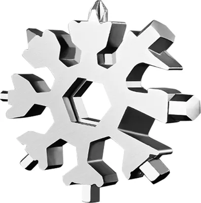 Produktbild von Multitool Snowflake Multifunkční klíč Multitool Snowflake Klíč k ovládací skříni 18v1 3mm-14mm Univerzální klíč Gadget Camping Muži Retoo