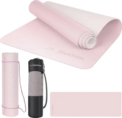 Produktbild von Rutschfeste Yogamatte, 183 x 61 x 0,6 cm, ideal für Fitness und Pilates, inklusive Tragetasche und Tragegurt