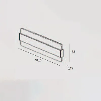 Immagine prodotto di Applique Contemporanea Doup Metallo Rame Opaco Led 70W