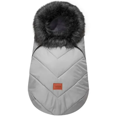 Produktbild von Bellochi Grau Fußsack Kinderwagen Winter Universal Fußsack Buggy Winter - -Kuschelig Warme Wintersack Kinderwagen mit Reißverschluss und Pelz - X-grey