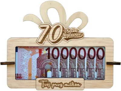 Obrázok produktu pre Tabuľka na peniaze Tvoj prvý milión k 70
