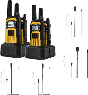 Image de RB648 : Radio bidirectionnelle robuste, étanche (IP67), résistante à la poussière. Talkies-walkies robustes avec oreillette, radios longue portée rechargeables, idéales pour les professionnels du bâtiment et les chantiers