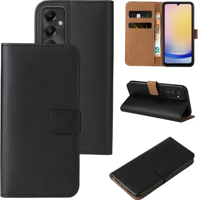 Produktbild von Handy Hülle für Samsung Galaxy A25 5G Klapphülle Bookcase Flip Cover Handy Tasche Etui Farbe: Schwarz