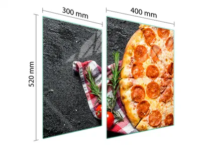 Image de Plaque De Protection Du Verre Pour Four 70X52 Pizza