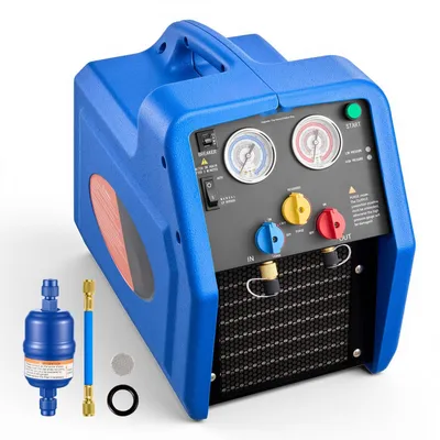 Produktbild von Kältemittel-Absauggerät & Rückgewinnungsgerät - Tragbare Absaugstation - 220 V/50 Hz - Zweizylinder-Kompressor - 1 PS - Für Kältemittel A1 & A2L - Für Kfz & Hausklimaanlagen