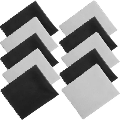 Produktbild von Premium Mikrofaser-Reinigungstücher, Objektiv-Reinigungstuch für Kameralinsen, Brillen, Bildschirme, Kameras, Tablets, waschbar, 10 Stück, 14 x 17 cm