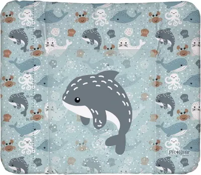Produktbild von pic Bear weiche Wickelauflage HONEY 85 x 72 cm hochwertige Wickelmatte 100 Motiv: Sealife