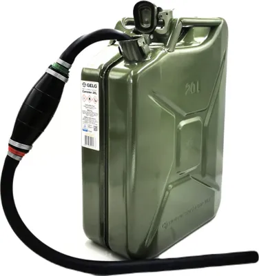 Obrázok produktu pre 20L kovový kanister na palivo benzínová rezerva s ručným čerpadlom BIG 10L/min