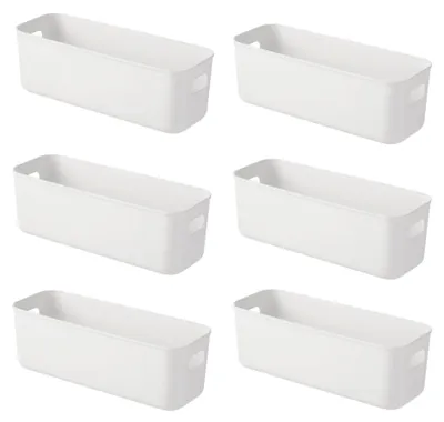 Produktbild von Omgoods – Set aus 6 Kunststoff-Aufbewahrungsboxen mit Griffen für Küche und Badezimmer