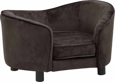 Obrázek produktu pro vidaXL Pohovka pro psy hnědá 69x49x40 cm plyšová