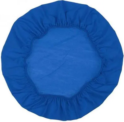 Produktbild von Barhocker-Bezug, rund, Stuhl-Schonbezug, elastisch, mit rutschfester Rückseite und Gummiband, für den Heimsitz, Stoff, Kaffeebraun, 45–50 cm (blau)