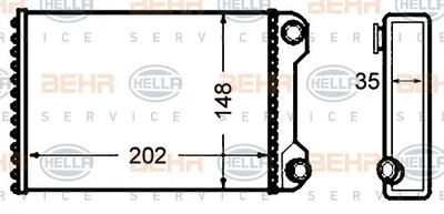 Produktbild von HELLA Wärmetauscher Innenraumheizung für FIAT PUNTO (188) PUNTO Van (188AX)