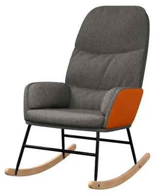 Produktbild von Schaukelstuhl, Schaukelstuhl, Hellgrau, Stoff, 70 x 79 x 105 cm