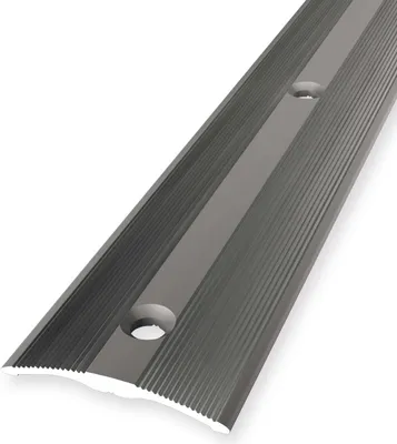 Produktbild von Übergangsschiene 4 x 33 x 1000 mm Übergangsprofil Übergangsleiste Aluminium eloxiert Geriffelt Mittig Versenkt Gebohrt Edelstahl Küberit