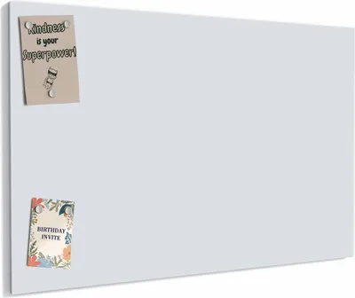 Produktbild von Magnettafel 60x40cm magnetisch & beschreibbar Metall-Board - Hellgrauer Hintergrund