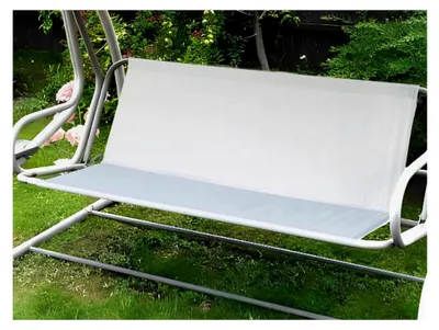 Produktbild von Ersatzbezug für Schaukelsitz der Hollywoodschaukel, wasserdichter Gartenschaukel Sitzbezug aus 600D-Oxford-Stoff, passend für 2-3-Sitzer (148 * 52 * 52 cm, Grau)