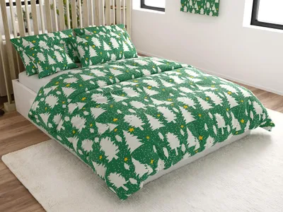 Obrázek produktu pro Bavlněné povlečení EVERGREEN DREAMS zelené 70x90 + 140x200