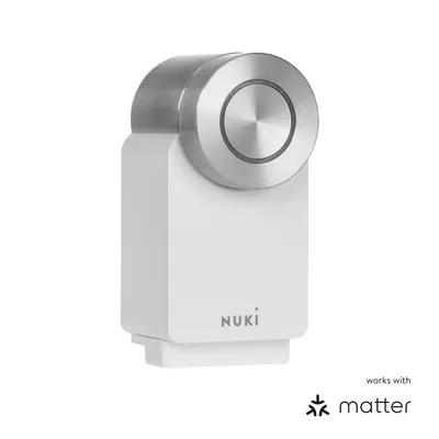 Produktbild von Nuki Smart Lock Pro 4. Generation elektronisches Schloss, Matter Unterstützung, weiß