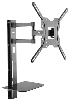 Productafbeelding van TV-wandhouder met opbergruimte - MC-772 - VESA 400x400 - Geschikt voor televisies van 81–140 cm - Max. 30 kg - Wandmontage - Zwart