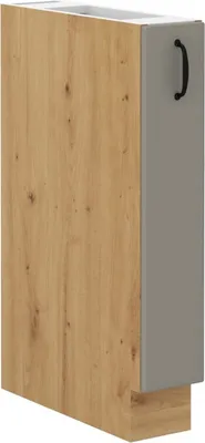 Image de Armoire coulissante SOPHIA – largeur 15 cm, gris clair / chêne artisan