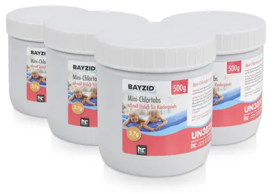 Produktbild von 4x 500 g BAYZID® Mini - Chlortabs 2,7 g für kleine Pools