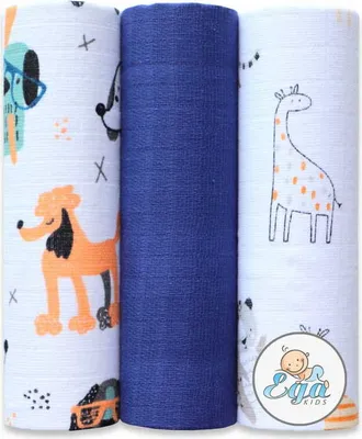 Produktbild von Ega KIDS | Tuchwindel Monstera - 70x80 cm - 100% Baumwolle - Weich und Vielseitig