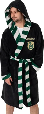 Obrázek produktu pro Harry Potter - Pánský/dámský župan "Slytherin", uni, s kapucí NS9530 (S) (černý)