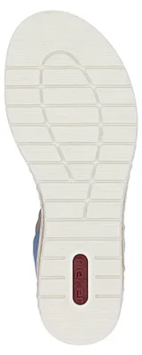 Produktbild von Rieker Damen Keil Sandale mit Strass und sommerlichen Cut-Outs V4150, Größe:40 EU, Farbe:Blau