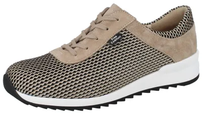Produktbild von FINN COMFORT Cerritos Damen Schnürschuhe beige taupe Mesh Nubukleder - Größe: UK 4,5