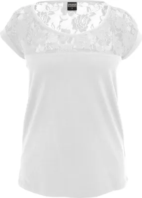Image de Urban Classics Ladies - FLOWER LOOSE Tee Shirt weiß - L