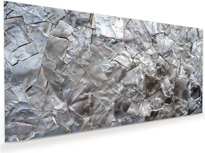 Produktbild von Glasbild 120x60cm in XXL für Wohnzimmer, Schlafzimmer Motiv Metallisches Mosaik