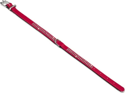 Produktbild von Nobby Halsband Crystal dreireihig rot/schwarz