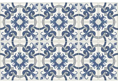 Zdjęcie produktu dla Samoprzylepne naklejki na płytki do kuchni i łazienki – 24 naklejki w stylu Azulejos Porzia – 24 naklejki, 10 x 10 cm