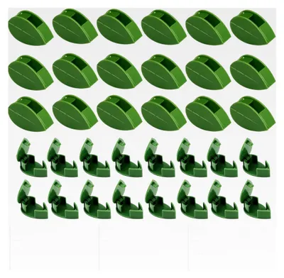 Produktbild von 60 selbstklebende Pflanzenwand-Clips – langlebige Kunststoff-Pflanzenstützclips für Kletterpflanzen, Gartenstützstrukturen und Zimmerpflanzen (grün)