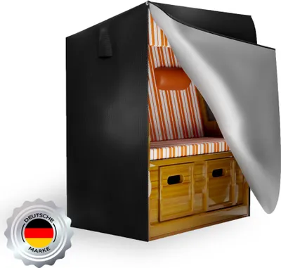 Produktbild von ECENCE Strandkorb Schutzhülle Winterfest aus 420d Oxford Material Abdeckung wasserdicht Strandkorb
