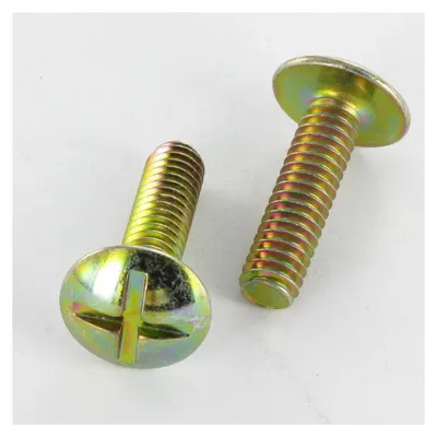 Produktbild von Schraube Flachrundkopfschraube Gespalten In Kreuz M8x20 Dichromat
