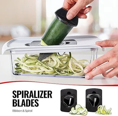 Produktbild von Famanu Gemüsehobel mit verschiedenen Klingen - Mandoline - Zwiebelschneider
