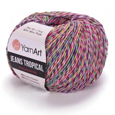 Produktbild von Yarn Art Jeans Tropical 621 Multi Strickgarn