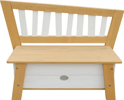 Produktbild von AXI Corky Aufbewahrungsbank aus Holz in Braun & Weiß | Bank für Kinder mit Stauraum | 116x37x84 cm