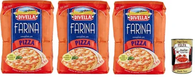 Produktbild von DIVELLA FARINA MEHL 00 PIZZERIA 5 KG + Italian Gourmet polpa 400g