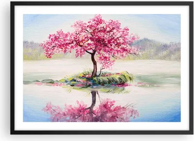 Produktbild von Gerahmtes Poster - Schwarzer Rahmen - Baum Abstraktion - 70x50 cm - Wand Bild - Wanddeko - Wandbilder - Kunstposter - Wandposter - Bilderrahmen - Bilder - Kunstdruck - Wandbild - P2BAA70x50-3805
