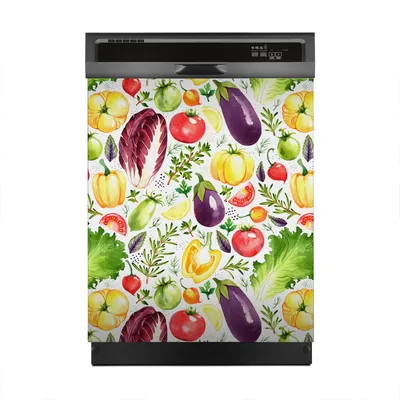 Produktbild von Aufkleber sticker 60x70 cm Dekorative folie Spülmaschine - Aquarell Gemüse