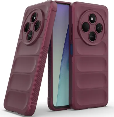 Produktbild von Handyhülle für Xiaomi Redmi 14C Weich TPU Silikon Stossfest Anti-rutsch Hülle bordeaux